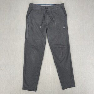 Mack Weldon Pants Mens M Jogger Sweatpants Stretch Zip Pocket Casual Charcoal